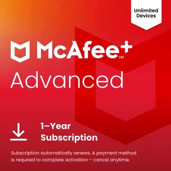 McAfee + Advanced Individual, Unlimited Devices, 1.